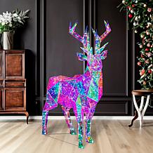 Kurt Adler 35.4" 500 Cool White LED Holographic Reindeer
