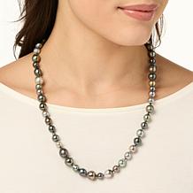 Kwan Collections Tahitian Black Pearl and Black Spinel 24" Necklace
