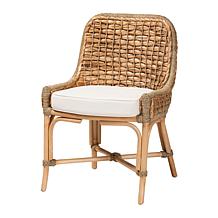 Kyle Dining Chair with Rattan Frame and Seagrass Weave