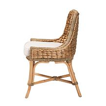 Kyle Dining Chair with Rattan Frame and Seagrass Weave