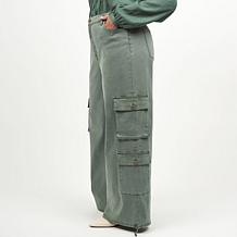 La Joie Cinched Hem Denim Cargo Pant