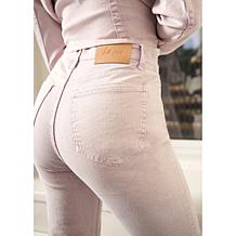 La Joie Marble Denim Straight Leg Ankle Jean
