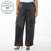 La Joie Satin Cargo Jogger Pant