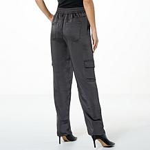 La Joie Satin Cargo Jogger Pant