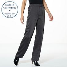 La Joie Satin Cargo Jogger Pant