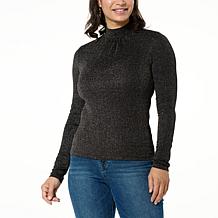 La Joie Shirred Front Neck Blouse
