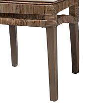 Laluna Mahogany Wood and Rattan Dining Chair