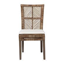 Laluna Mahogany Wood and Rattan Dining Chair