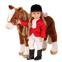 Large Horse Doll with Brushable Mane and Tail