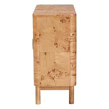 Latika Modern Burl Wood Storage Cabinet 31.5" W x 13.8" D x 29.9" H