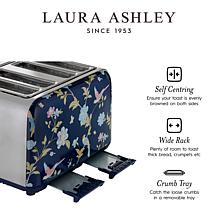 Laura Ashley VQ 4-Slice Toaster, Elveden Navy