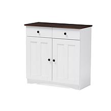 Lauren 2-Door and 2-Drawer Wood Kitchen Cabinet Hutch