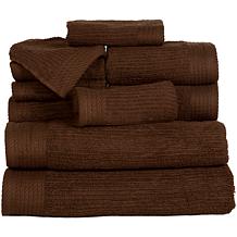 Lavish Home 100% Cotton Ribbed 10-piece Towel Set