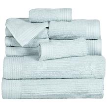 Lavish Home 100% Cotton Ribbed 10-piece Towel Set
