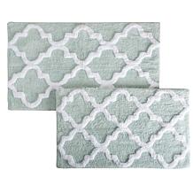Lavish Home 100% Cotton Trellis 2pc Bathroom Mat Set