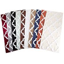 Lavish Home 100% Cotton Trellis Bathroom Mat - 2' x 5'