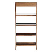 Lavish Home 4-Tier Ladder Freestanding Bookshelf with X-Back Frame