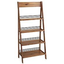 Lavish Home 4-Tier Ladder Freestanding Bookshelf with X-Back Frame
