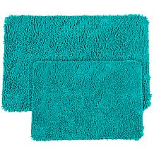 Lavish Home Memory Foam Shag 2-piece Bath Mat Set