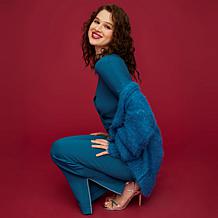 LB70 by Lloyd Boston Every AngLL Twill Glimmer Mid-Rise Flare Pant
