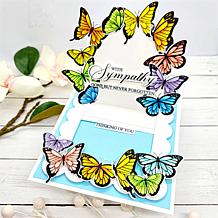 LDRS Creative Butterfly and Buds Stamp, Die and Slider Die Set
