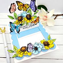 LDRS Creative Butterfly and Buds Stamp, Die and Slider Die Set
