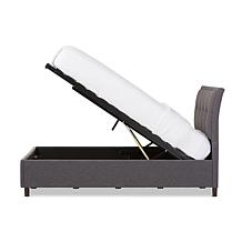 Lea Fabric Upholstered Queen Size Storage Platform Bed