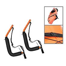 Leisure Sports Set of 2 Kayak Storage Wall Hangers - Black-Orange