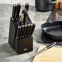 Leo Graphite 13pc Knife Block Set with Sharpener