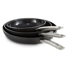 Leo Graphite 3pc Recycled Aluminum Fry Pan Set