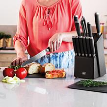 Leo Graphite 6pc Knife Block Set with Sharpener