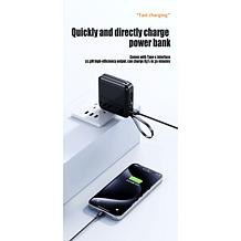 Letscom 10k mAh Power Bank w/LCD Display, AC Plug & Tassel