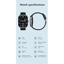 Letsfit E46 Black Bezel Smartwatch with Extra Band