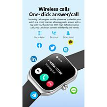 Letsfit E46 Black Bezel Smartwatch with Extra Band