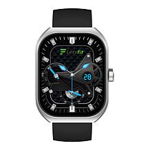 Letsfit E46 Silver Bezel Smart Watch with Extra Band