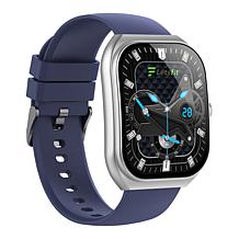 Letsfit E46 Silver Bezel Smart Watch with Extra Band