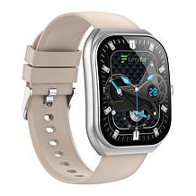 Letsfit E46 Silver Bezel Smart Watch with Extra Band