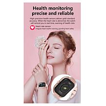 Letsfit E46 Silver Bezel Smart Watch with Extra Band