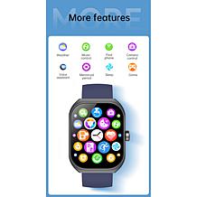 LetsFit E46 Smart Watch with Band and Charger Set of 2 - Black