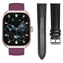LetsFit E46 Smart Watch with Band and Charger Set of 2 - Rose Gold