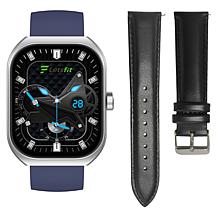LetsFit E46 Smart Watch with Band and Charger Set of 2 - Silver