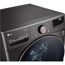 LG 4.5-Cu. Ft. Front Load Washer with Steam Technology - Black Steel
