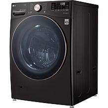 LG 4.5-Cu. Ft. Front Load Washer with Steam Technology - Black Steel