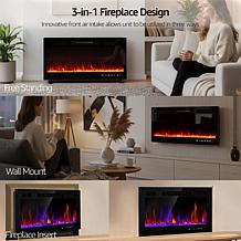 Lifesmart 1500-Watt 30" Electric Fireplace Heater