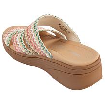 LifeStride with Bzees Technology Washable Strappy Wedge Sandals-Fiona