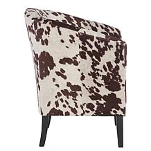 Linon Home Jackson Cow-Print Club Chair - Brown