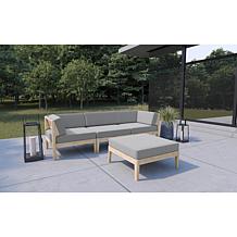 Linon Thea Outdoor 4-piece Sectional Set with Cushions