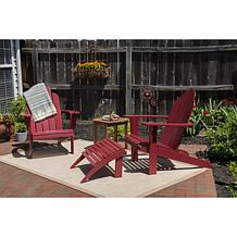 Linon Trent Outdoor Adirondack Ottoman Foot Rest