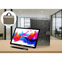 LINSAY 10.1" IPS 256GB Octa-Core Tablet w/Keyboard, Briefcase & Stylus
