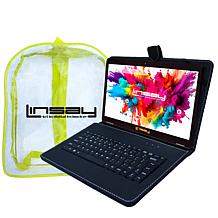 LINSAY 10.1" Octa Core 128GB Tablet Bundle with Keyboard and Backpack